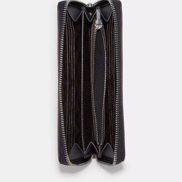 NWT Coach Long Zip Around Wallet With Leopard And Signature Canvas Interior - Picture 2 of 6